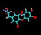 Triiodothyronine molecule isolated on black
