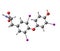 Triiodothyronine molecule isolated on white