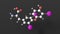 triiodothyronine molecule, molecular structure, thyroid hormone t3, ball and stick 3d model, structural chemical formula with