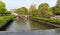 TRIKALA, GREECE - APRIL 26: Litheos river and central bridge on April 26, 2019 in Trikala, Greece.