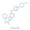 Trilaciclib cancer drug molecule. Skeletal formula