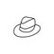 trilby hat icon. Element of hat icon for mobile concept and web apps. Thin line trilby hat icon can be used for web and mobile