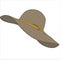 TRILBY STRAW SUMMER HAT FOR RESORT AND BEACHES