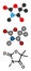 Trimethadione anticonvulsant drug molecule. Used in treatment of seizures