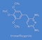 Trimethoprim antibiotic drug molecule. Skeletal formula.