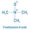 Trimethylamine N-oxide or TMAO molecule. Skeletal formula