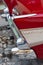 Trinidad, Cuba - Jul 7 2018: Chrome rear bumper of old timer car