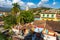 Trinidad, panoramic skyline with mountains and colonial houses. The village is a Unesco World Heritage and major tourist landmark