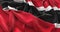 Trinidad and Tobago Flag Ruffled Beautifully Waving Macro Close-Up Shot