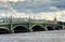 Trinity Bridge over the Neva river in St Petersburg