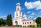 Trinity Cathedral (1744) in summer sunny day. Valdai, Russia