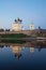 Trinity Cathedral and its reflection in the river is Great in the twilight. Pskov, Russia