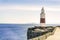 Trinity House Lighthouse with leading to it Europa Promenade, Gi
