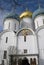 Trinity Sergius Lavra in Russia. Assumption church. Color photo.
