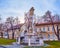 Trinity statue in Obuda, located on Szentlelek ter square, Budapest, Hungary