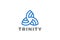 Trinity Triangle abstract Logo design Linea