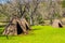 Trio Of American Indian Tepees