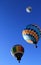 Trio of hot air balloons