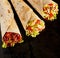 Trio of Tex Mex Fajita Wraps on Black Background