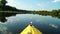 Trip in kayak on picturesque river