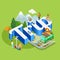 Trip modern lifestyle flat 3d web isometric infographic vector