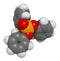 Triphenyl phosphate molecule. Used as flame retardant and plasticizer. 3D rendering. Atoms are represented as spheres with.