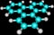 Triphenylene molecule structural model on black