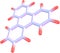 Triphenylene molecule structural model on white