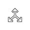 Triple Arrows line icon