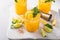 Triple citrus margarita with orange, lemon and lime