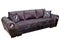 Triple cozy sofa in chocolate color made by white thread with pillows