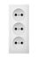 Triple electrical socket Type C. Receptacle from Europe.