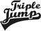 Triple jump word retro Dreisprung