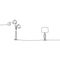 triple lamp single lamp continuous line illustration of lamp set, ceiling, table, desk, and floor lamp Vector