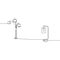 triple lamp and traditional lamp One line drawing of lamp for home furniture minimalist design vector illustration