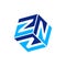 Triple Letter Z Cube modern illustration template, for logo design or logo brand