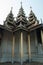 Triple pillars of Thai temple