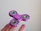 Triple purple fidget spinner
