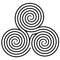 Triple spiral labyrinth symbol