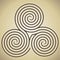 Triple spiral labyrinth symbol