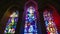 Triple Stained Glass Window and Choir Singing