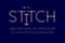 Triple stitch style font