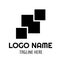 triple three square box Icon Abstract Monogram logo concept design
