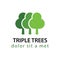 Triple tree logo silhouette style