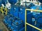 Triplex mud pumps for oil drilling rig in the pump room