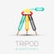 Tripod icon company logo, business symbol concept