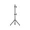 Tripod icon. Linear logo of professional equipment for shooting. Black simple illustration of stand for light, camera, softbox.