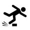 Tripping man vector pictogram