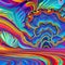 A trippy abstract digital art piece with vibrant colors and hypnotic patterns, reminiscent of a psychedelic experience5, Generat