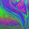 Trippy multicolored psychedelic abstract in green, pink, purple and blue